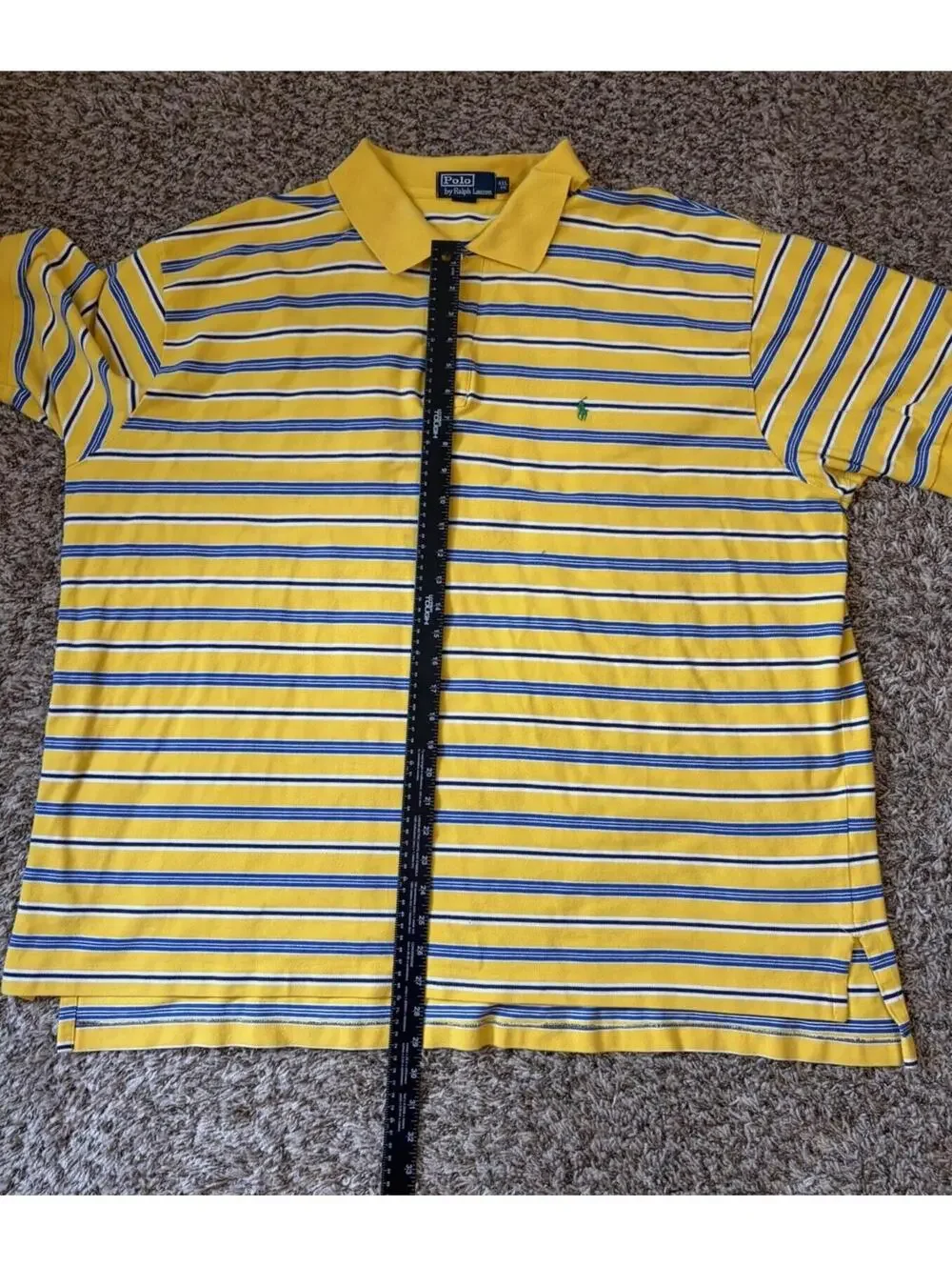 Lot Of 4 - Polo Ralph Lauren Men’s Size 4XB Short Sleeve Polo Shirts Striped